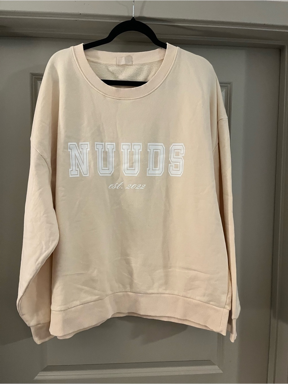 nuuds Cream Logo Crewneck Sweatshirt